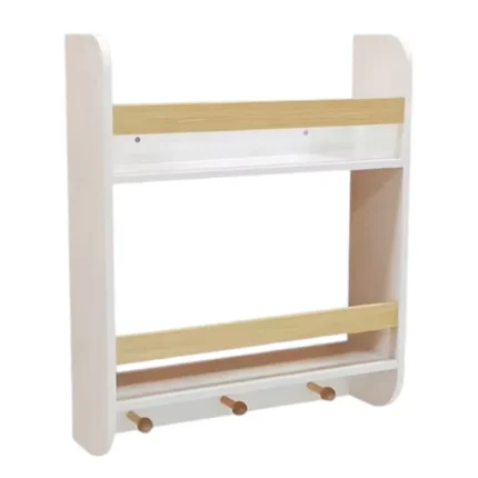Детска стенна етажерка с рафтове и закачалки