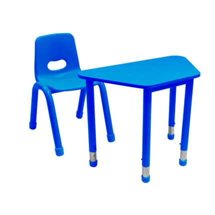 Комплект регулируема модулна маса и стол KORI А - Син